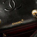 Mini Square Classic Single Flap Shoulder Bag in Black Lambskin