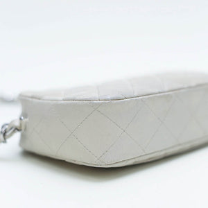 CHANEL Quilted Leather Camera Case in Cream with Silver Hardware 2005 - 2006 [ReSale]