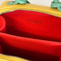 Small CC Filigree Vanity Case in Red and Green Caviar Leather