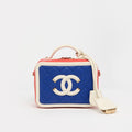 Small CC Filigree Vanity Case in Tricolour Caviar Leather