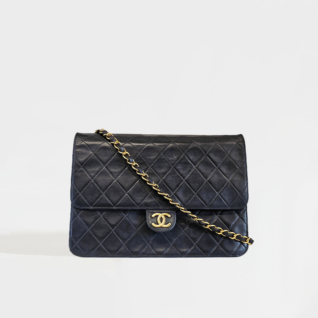 Single Flap Single Chain Bag in Black Lambskin 1997 - 1999 [ReSale]