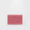Wallet on Chain in Bubblegum Pink Lambskin Leather 2024
