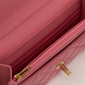 Wallet on Chain in Bubblegum Pink Lambskin Leather 2024