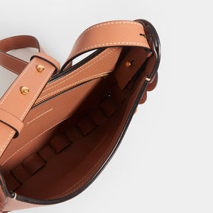 CHLOE Darryl Small Leather Shoulder Bag in Tan - Inside View