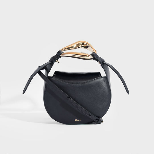 Kiss Small Leather Tote in Full Blue