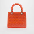 Medium Lady Dior in Coral Patent Leather 2012