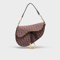 Trotter Saddle Canvas Shoulder Bag in Red
