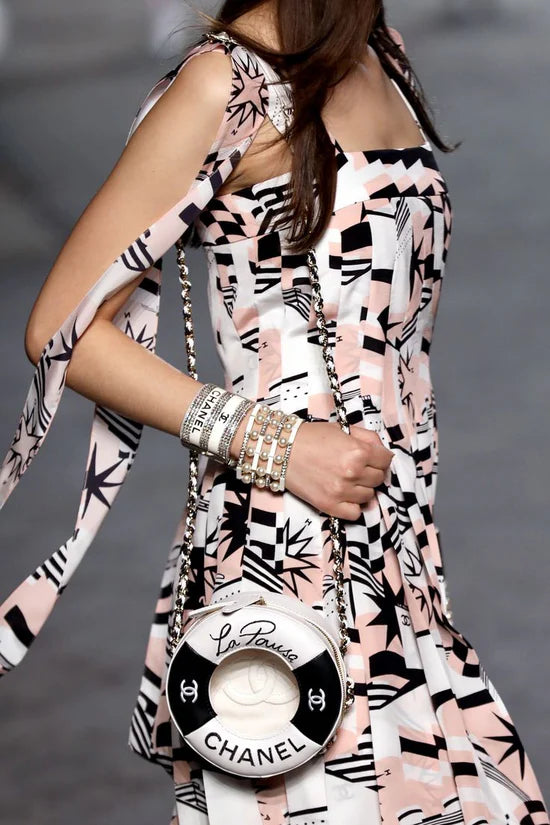 La Pausa Coco Lifesaver Bag in White Lambskin