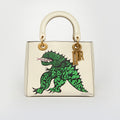 x Niki De Saint Phalle Medium Dragon Lady Dior in Cream Leather [ReSale]