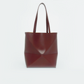 Puzzle Fold Tote in Dark Burgundy