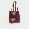 Puzzle Fold Tote in Dark Burgundy