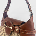 Horsebit 1955 GG Supreme Shoulder Bag with Brown Leather Trim