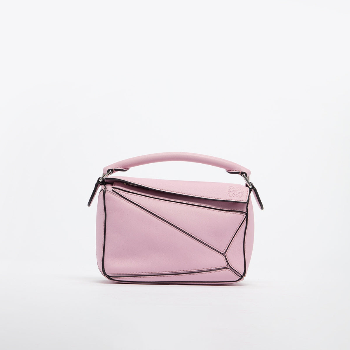Mini Puzzle Bag in Baby Pink Leather