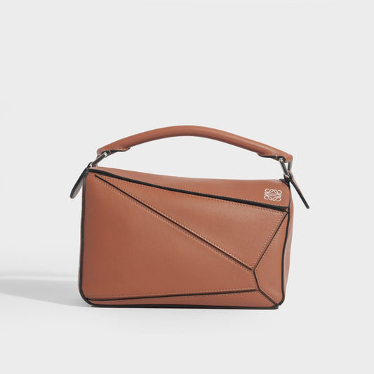 Small Puzzle Bag in Tan Smooth Leather