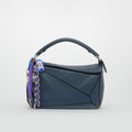 Small Puzzle Bag in Ocean Smooth Leather with Charms