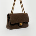 Medium Classic Double Flap Bag in Brown Lambskin 1996