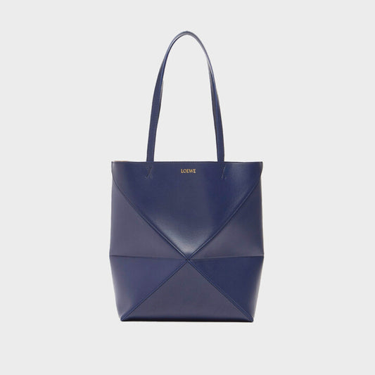 Puzzle Fold Tote in Abyss Blue