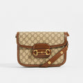 Horsebit 1955 GG Supreme Shoulder Bag with Brown Leather Trim