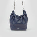 Small Squeeze Bag in Abyss Blue Nappa Leather