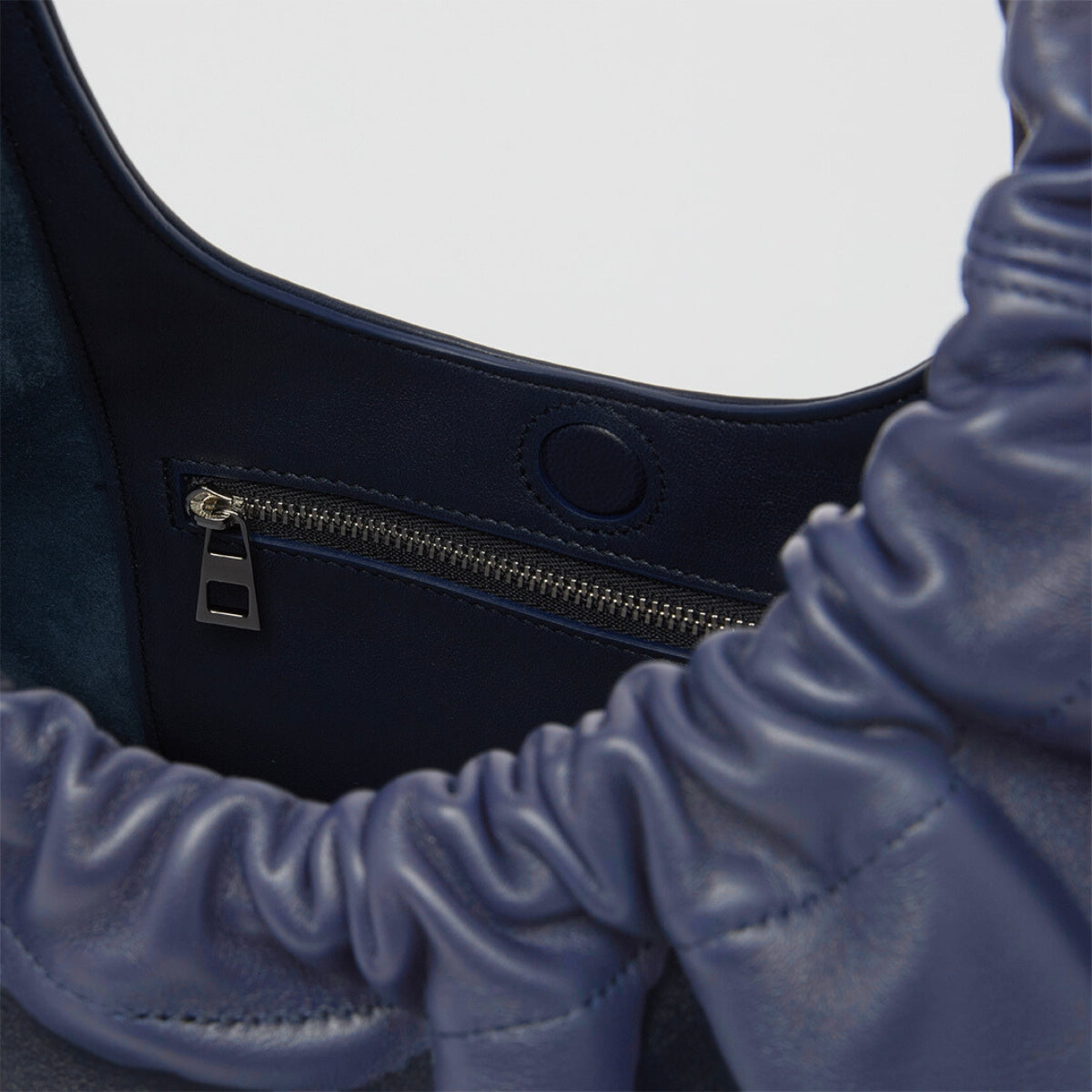 Small Squeeze Bag in Abyss Blue Nappa Leather