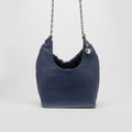 Small Squeeze Bag in Abyss Blue Nappa Leather