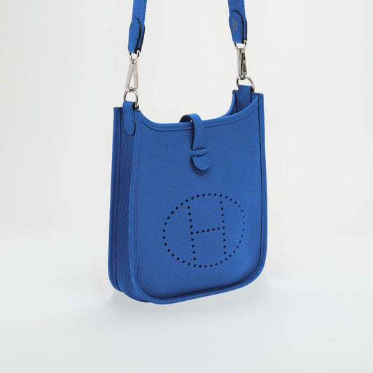 Mini Evelyne Bag in Bleu Zellige Clemence Leather [ReSale]