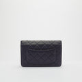 Wallet On Chain in Navy Blue Caviar Leather 2013 - 2014