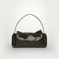 Multi Pocket Bow Bag in Dark Brown with Charms