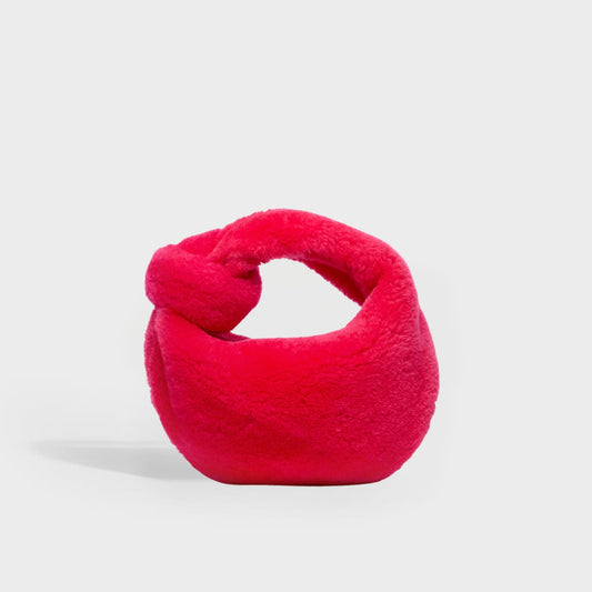 Mini Jodie Bag in Hot Pink Shearling