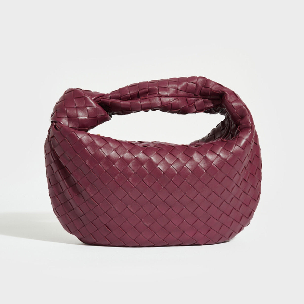 Teen Jodie Intrecciato Leather Bag in Bordeaux