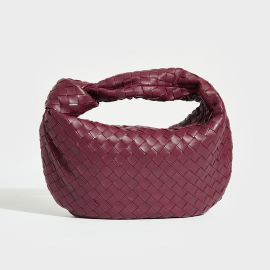 Teen Jodie Intrecciato Leather Bag in Bordeaux