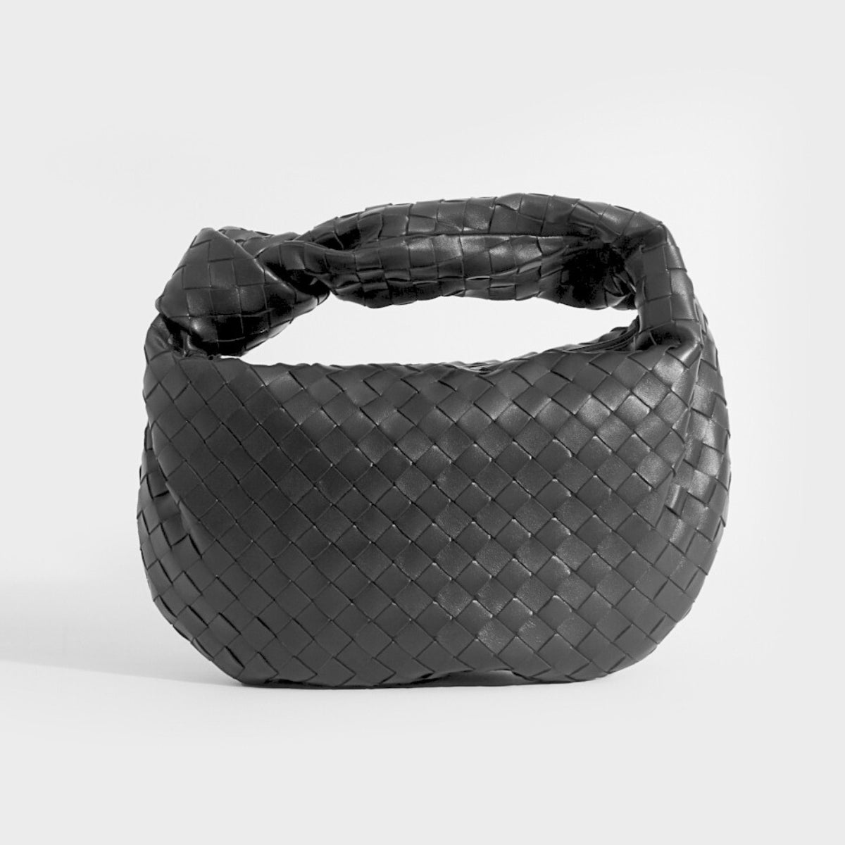 Teen Jodie Intrecciato Leather Bag in Black