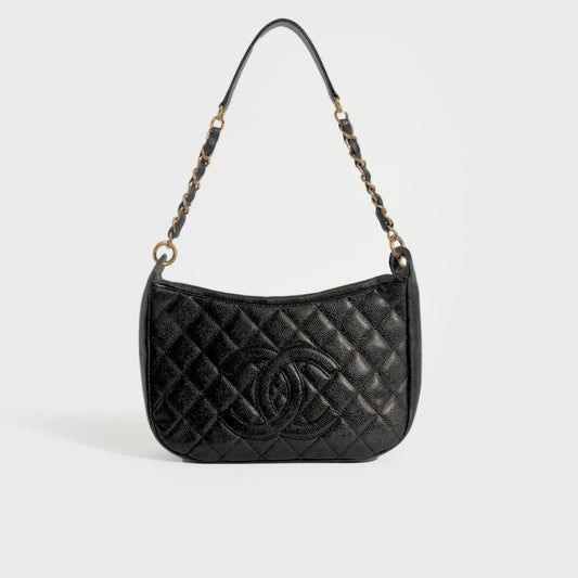 CC Quilted Caviar Shoulder Bag in Black 2003 - 2004