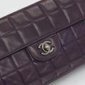 East West Bag in Dark Purple Lambskin Leather 2000 - 2002