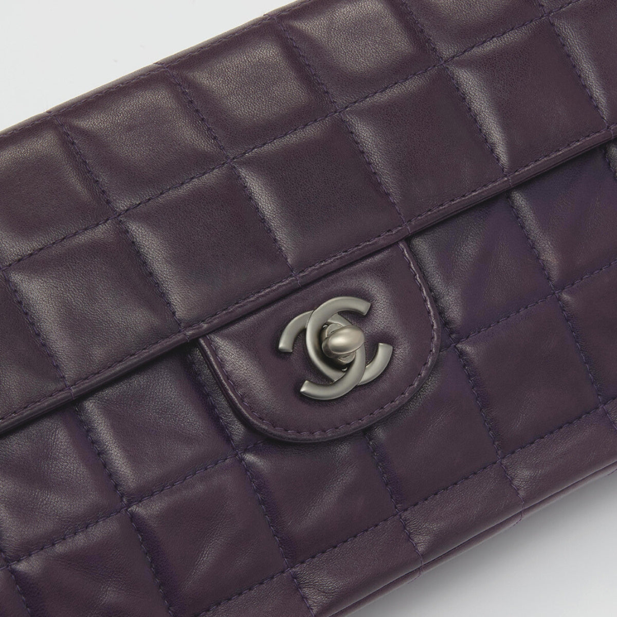 East West Bag in Dark Purple Lambskin Leather 2000 - 2002