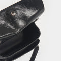 Niki Baby in Crinkled Leather in Black