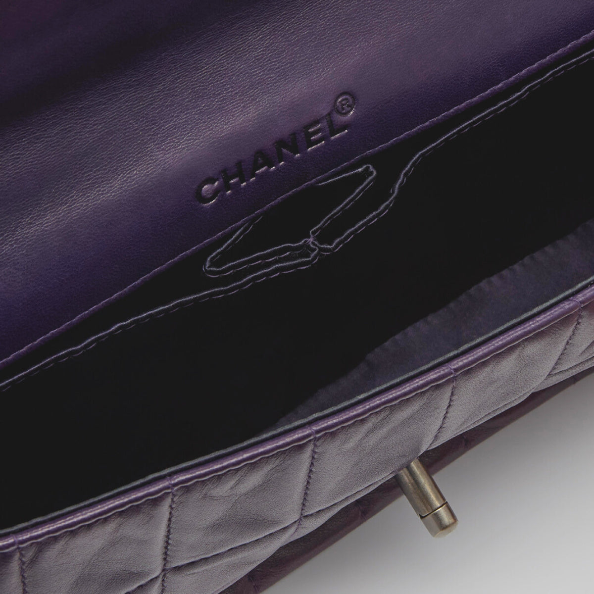 East West Bag in Dark Purple Lambskin Leather 2000 - 2002