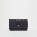 Wallet On Chain in Navy Blue Caviar Leather 2013 - 2014