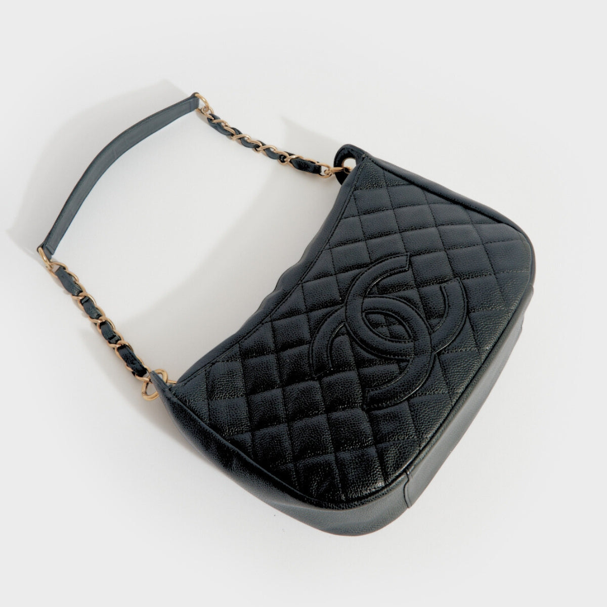 CC Quilted Caviar Shoulder Bag in Black 2003 - 2004