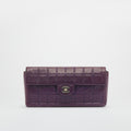 East West Bag in Dark Purple Lambskin Leather 2000 - 2002