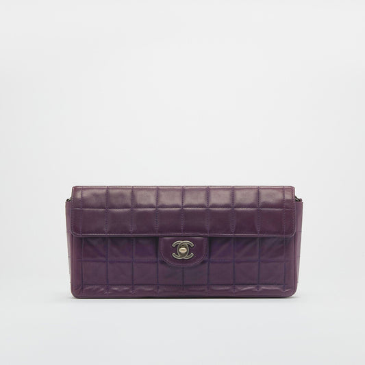 East West Bag in Dark Purple Lambskin Leather 2000 - 2002