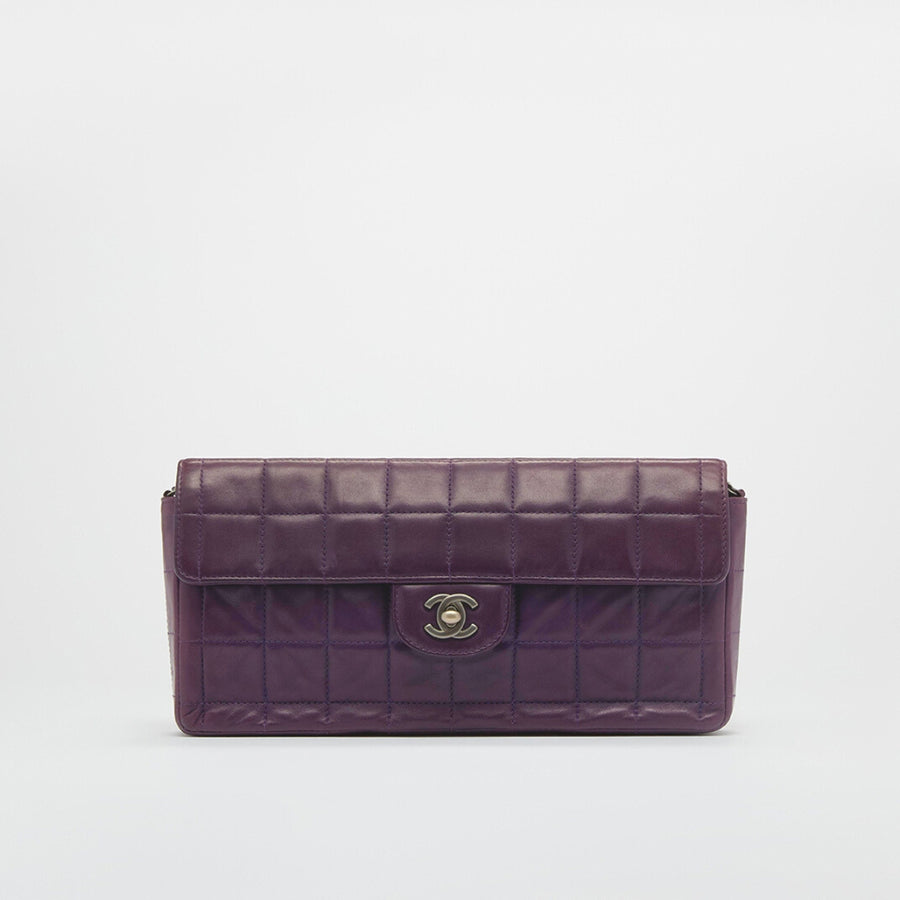 East West Bag in Dark Purple Lambskin Leather 2000 - 2002