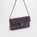 East West Bag in Dark Purple Lambskin Leather 2000 - 2002