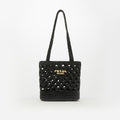 Small Crochet Tote Bag in Black