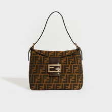 Load image into Gallery viewer, FENDI Mamma Zucca Baguette Shoulder Bag in Brown Canvas