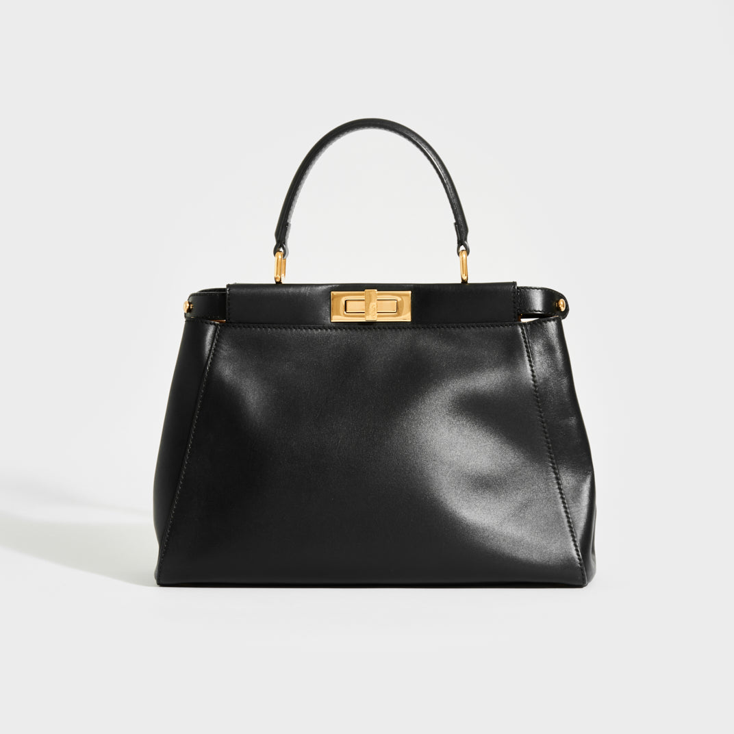 Peekaboo Handbag in Black Leather