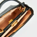 Peekaboo Handbag in Black Leather