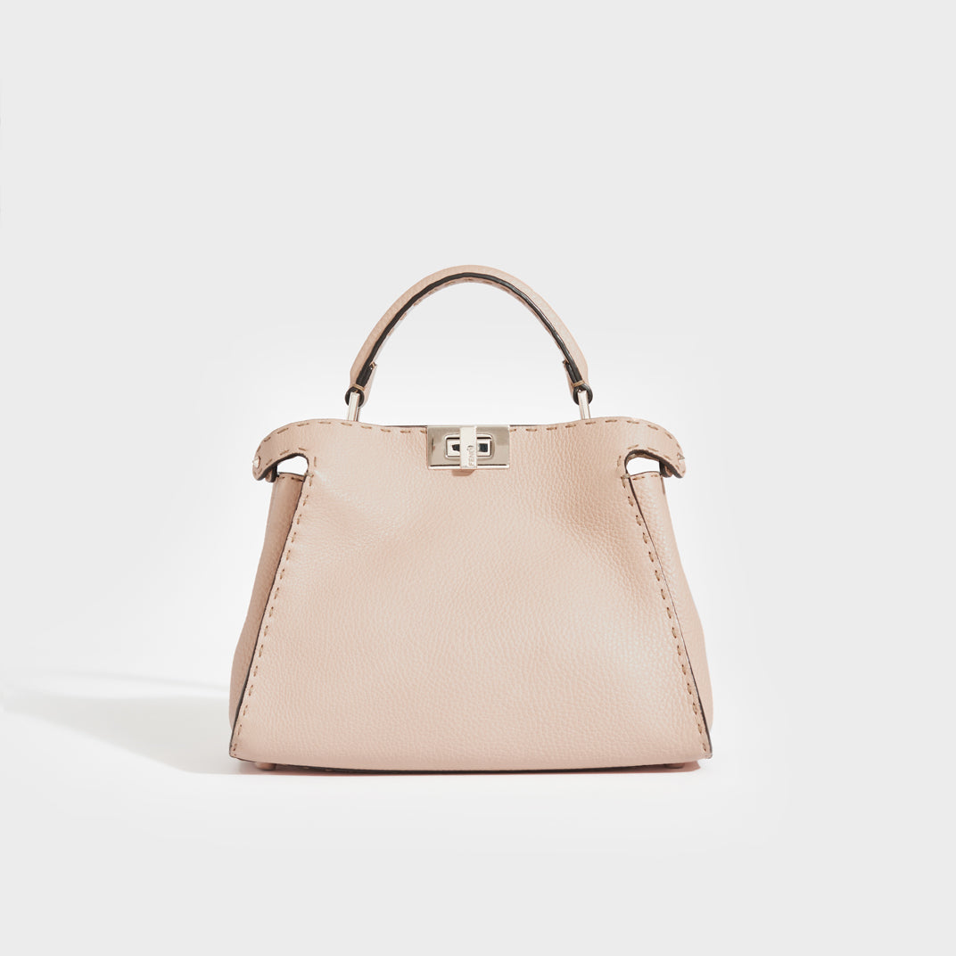 Peekaboo Selleria Leather Handbag in Nude Pink