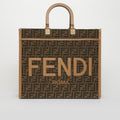 Sunshine Large Shopper Tote in Brown Monogram Fabric