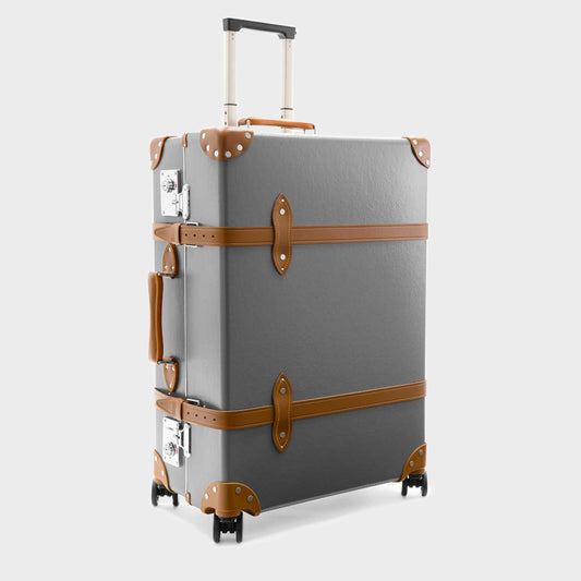 Centenary Large Check-In Case in Grey with Caramel [ReSale]